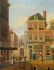 Amsterdam Canvas Paintings - A Capriccio View in Amsterdam